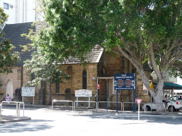 Congregational Church near where the corroborees were held in Manly
